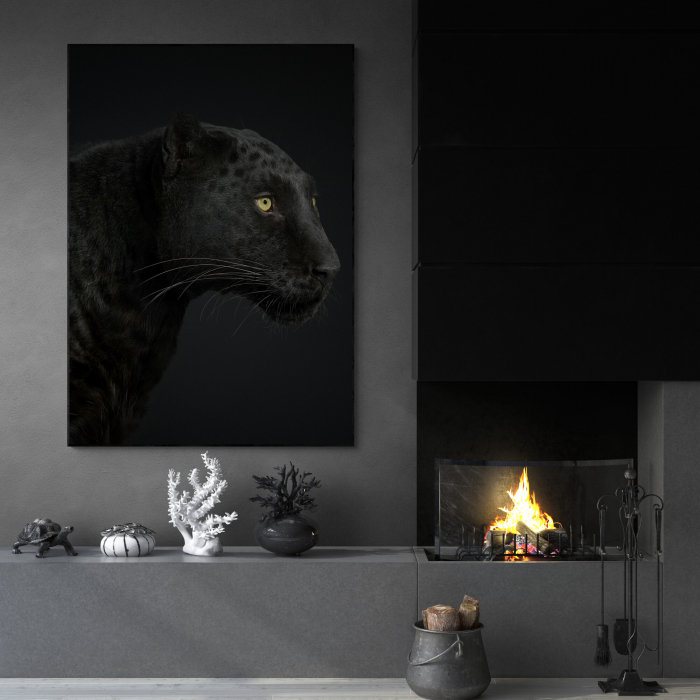 Tablou decorativ, Modern, Animale, Pantera neagra, pentru living [1]