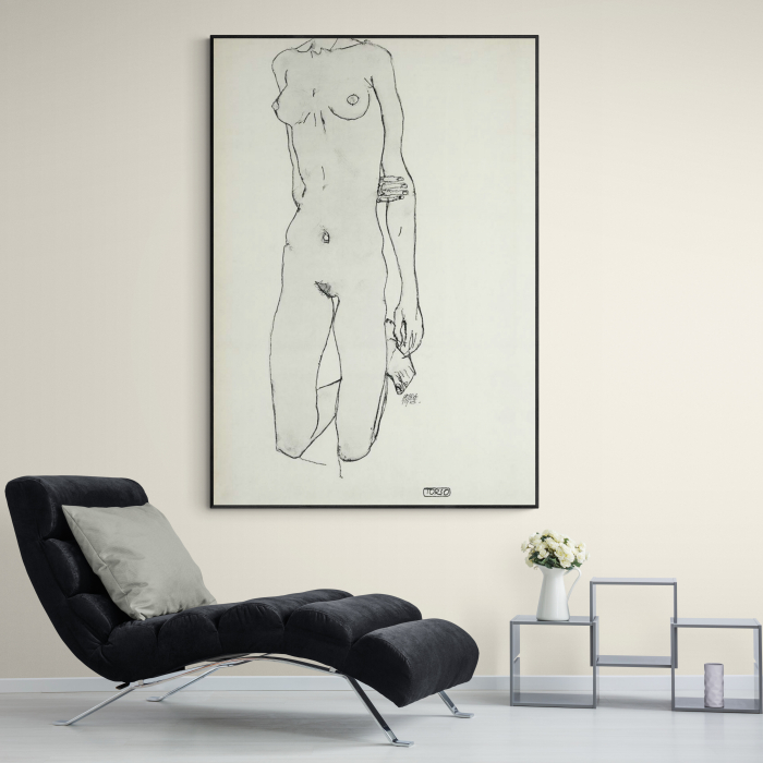 Reproducere alb-negru Zeichnungen IV de Egon Schiele pe hartie foto Fine Art. [1]