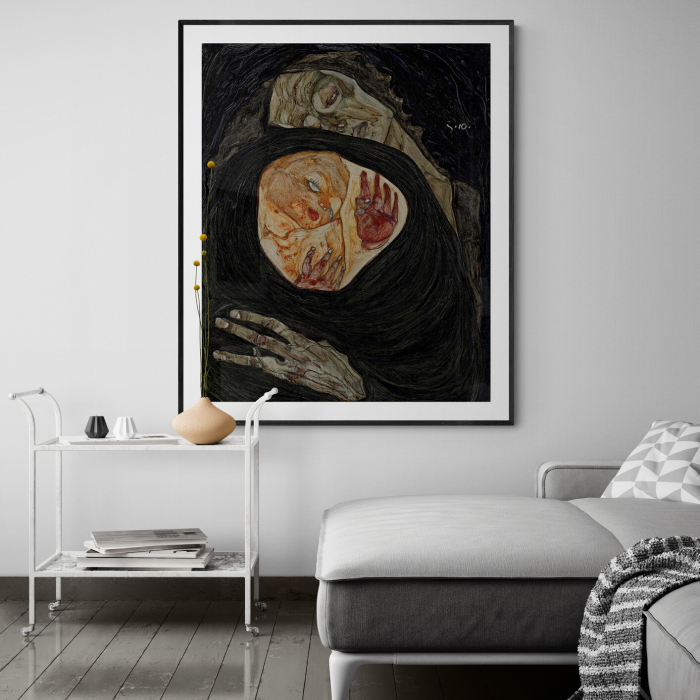 Tablou canvas abstract Dead Mother I de Egon Schiele pe hartie foto Fine Art. [1]