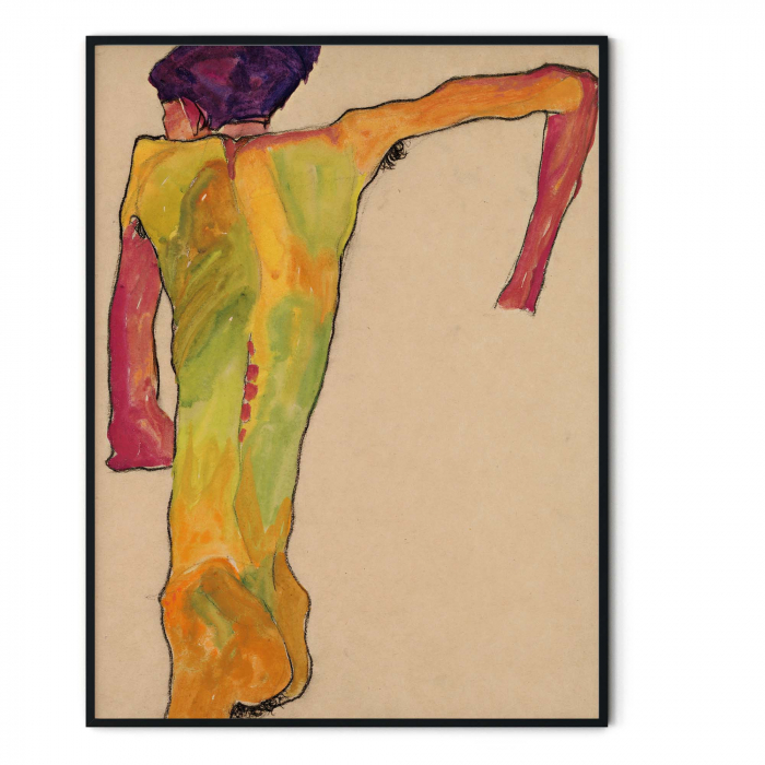 Print Fine Art modern, Egon Schiele - Male Nude, color [3]