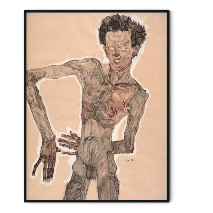 Print Fine Art, Egon Schiele self-portrait, modern decor [3]
