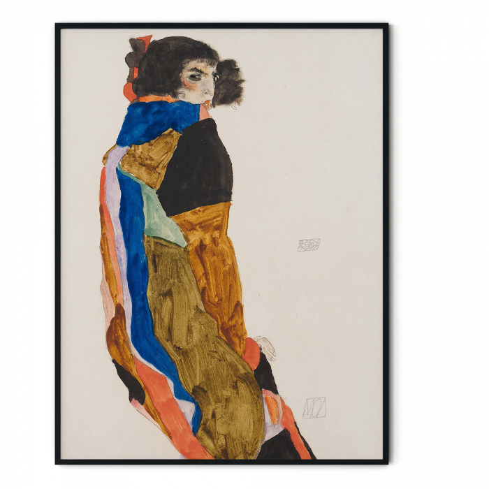 Tablou abstract modern intitulat 'Tablou Intaglio' inspirat de Egon Schiele. [3]
