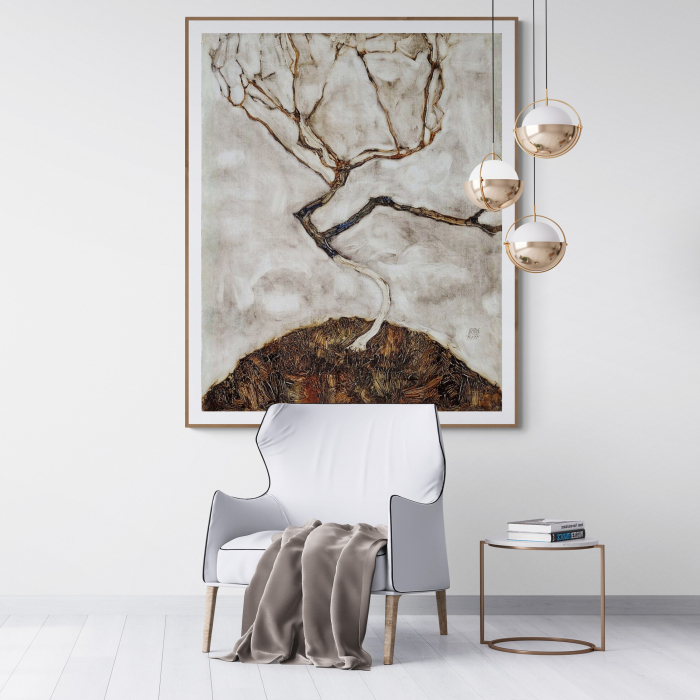 Tablou abstract "Small Tree in Late Autumn" de Egon Schiele [1]