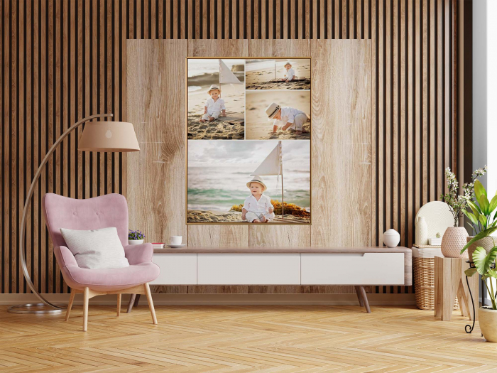 Tablou personalizat cu rama, colaj poze cu copilul, Intaglio, color, print pe hartie foto Fine Art [2]