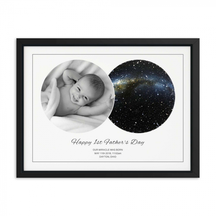 Tablou personalizat cu rama, Harta stelelor, Intaglio, negru, print pe hartie foto Fine Art [6]