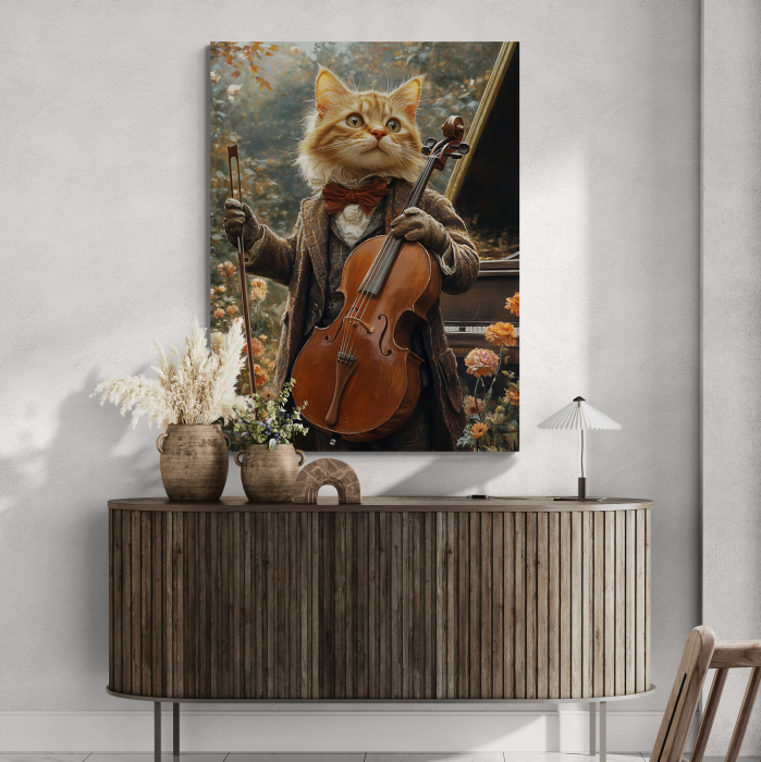 Tablou Personalizat Intaglio, portret cu pisica ta în stil fashion [2]