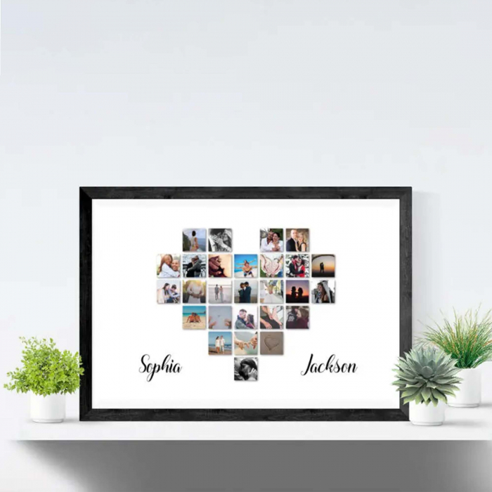 Cadou pentru familie. Tablou personalizat, Intaglio, cu rama, colaj, Amintiri din vacanta Praga [5]
