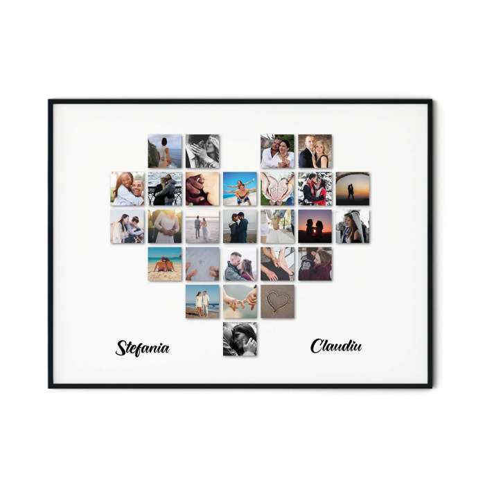 Cadou pentru familie. Tablou personalizat, Intaglio, cu rama, colaj, Amintiri din vacanta Praga [4]