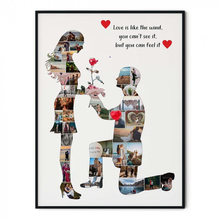 Cadou pentru Valentine's day, Tablou personalizat, Intaglio, cu rama, colaj, Amintiri din vacanta la Paris [3]