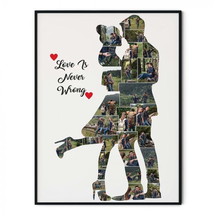 Cadou pentru Valentine's day, Tablou personalizat, Intaglio, cu rama, colaj, Amintiri din vacanta la Paris [1]
