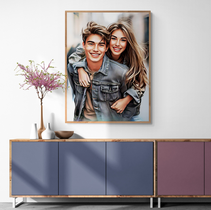 Tablou Personalizat Intaglio – Portret realist după poza ta [3]