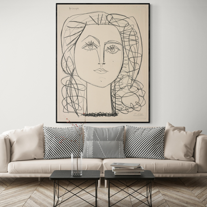 Tablou abstract alb-negru Françoise de Picasso, print Fine Art. [1]