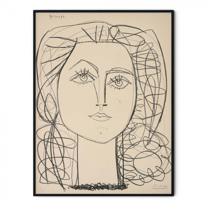 Tablou abstract alb-negru Françoise de Picasso, print Fine Art. [3]