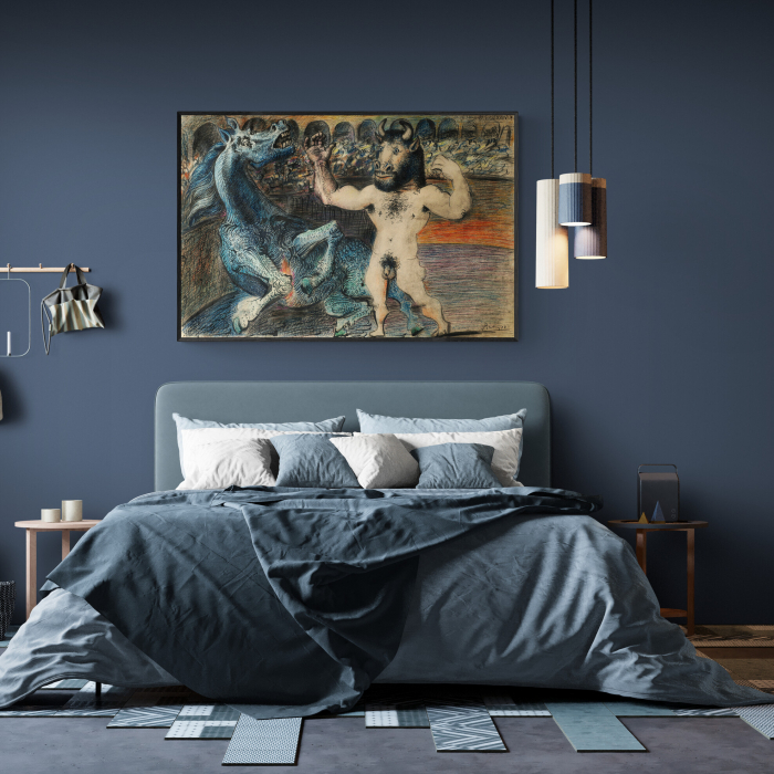 Reproducere tablou Picasso Minotaur and Wounded Horse pe hartie foto [1]