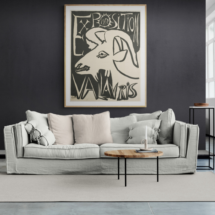 Tablou abstract modern alb-negru, inspirat de Picasso, print Fine Art. [1]