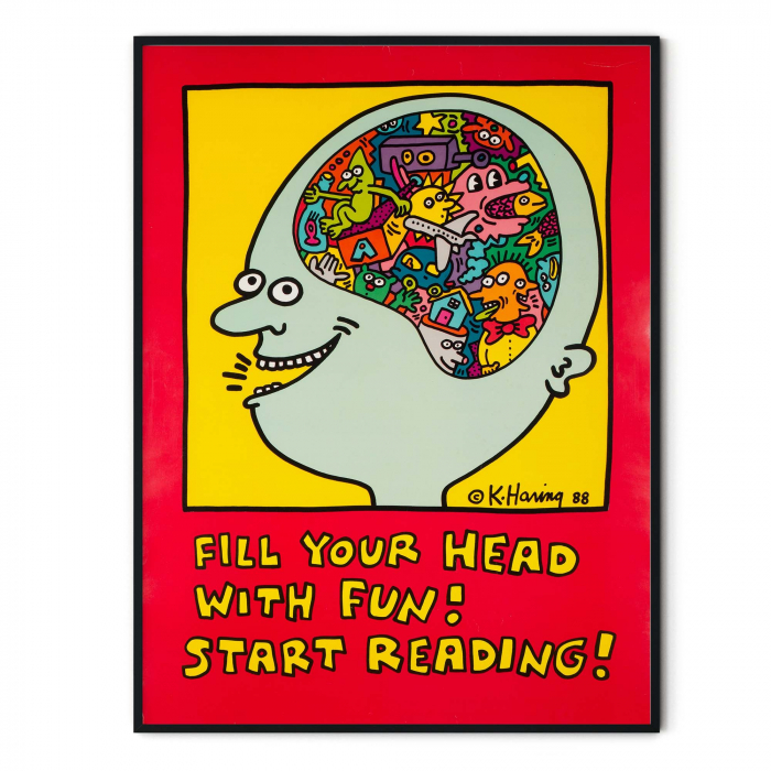 Poster modern în stil pop art inspirat de Keith Haring și Andy Warhol. [1]
