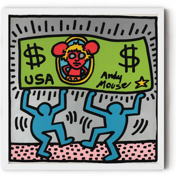 Poster modern pop art cu influențe Keith Haring și Andy Warhol [1]