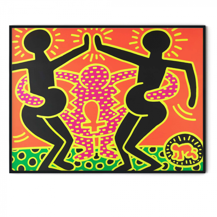 Poster abstract modern "Fertility 2" in stilul lui Haring si Warhol, printat pe hartie Fine Art [1]
