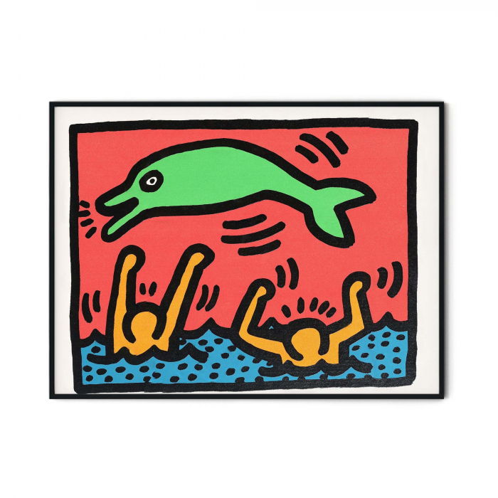 Keith Haring și Andy Warhol stil pop art pe hartie foto Fine Art. [1]