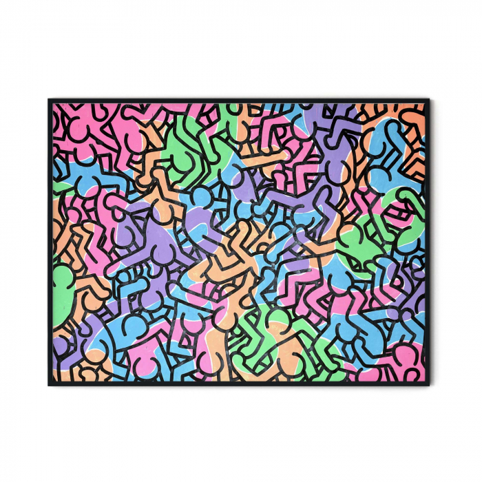 Poster inspirat de Keith Haring și Andy Warhol, neinramat, printat pe hârtie foto Fine Art [1]