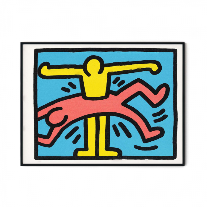 Poster abstract pop art inspirat de Keith Haring și Andy Warhol, print pe hartie Fine Art. [1]