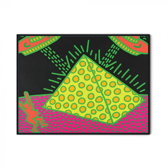 Poster modern neînrămat în stilul lui Keith Haring și Andy Warhol [1]