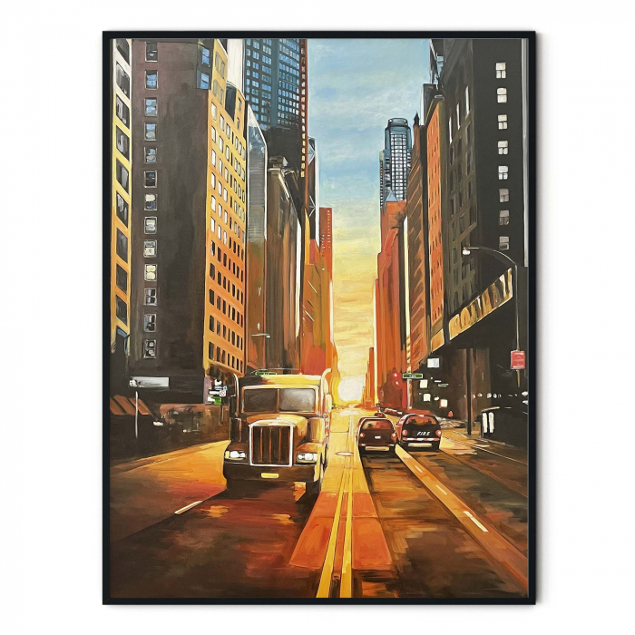 Tablou canvas abstract cu străzile din New York, ideal pentru living [4]