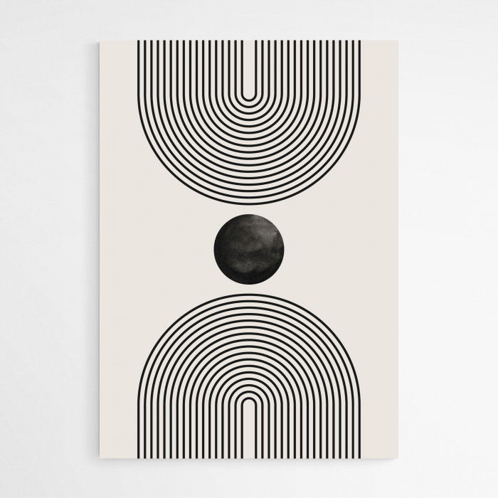 Tablouri Abstracte, print pe hartie foto Fine Art, Intaglio, set 3 postere, moderne minimaliste, Alb Negru, pentru libing, birou [5]