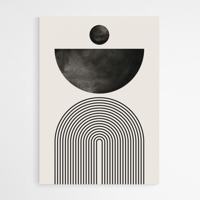 Tablouri Abstracte, print pe hartie foto Fine Art, Intaglio, set 3 postere, moderne minimaliste, Alb Negru, pentru libing, birou [4]