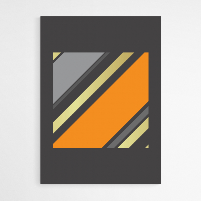 Tablouri Abstracte, print pe hartie foto Fine Art, Intaglio, set 3 postere, Linii color pe fundal negru, pentru casa, birou [5]