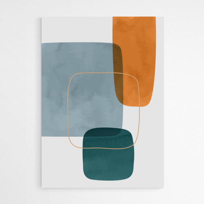 Set 3 tablouri, Intaglio, Abstracte. color, print pe hartie foto Fine Art, Forme abstracte, postere moderne, pentru living, camera copii [3]