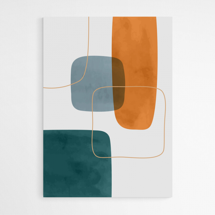 Set 3 tablouri, Intaglio, Abstracte. color, print pe hartie foto Fine Art, Forme abstracte, postere moderne, pentru living, camera copii [5]