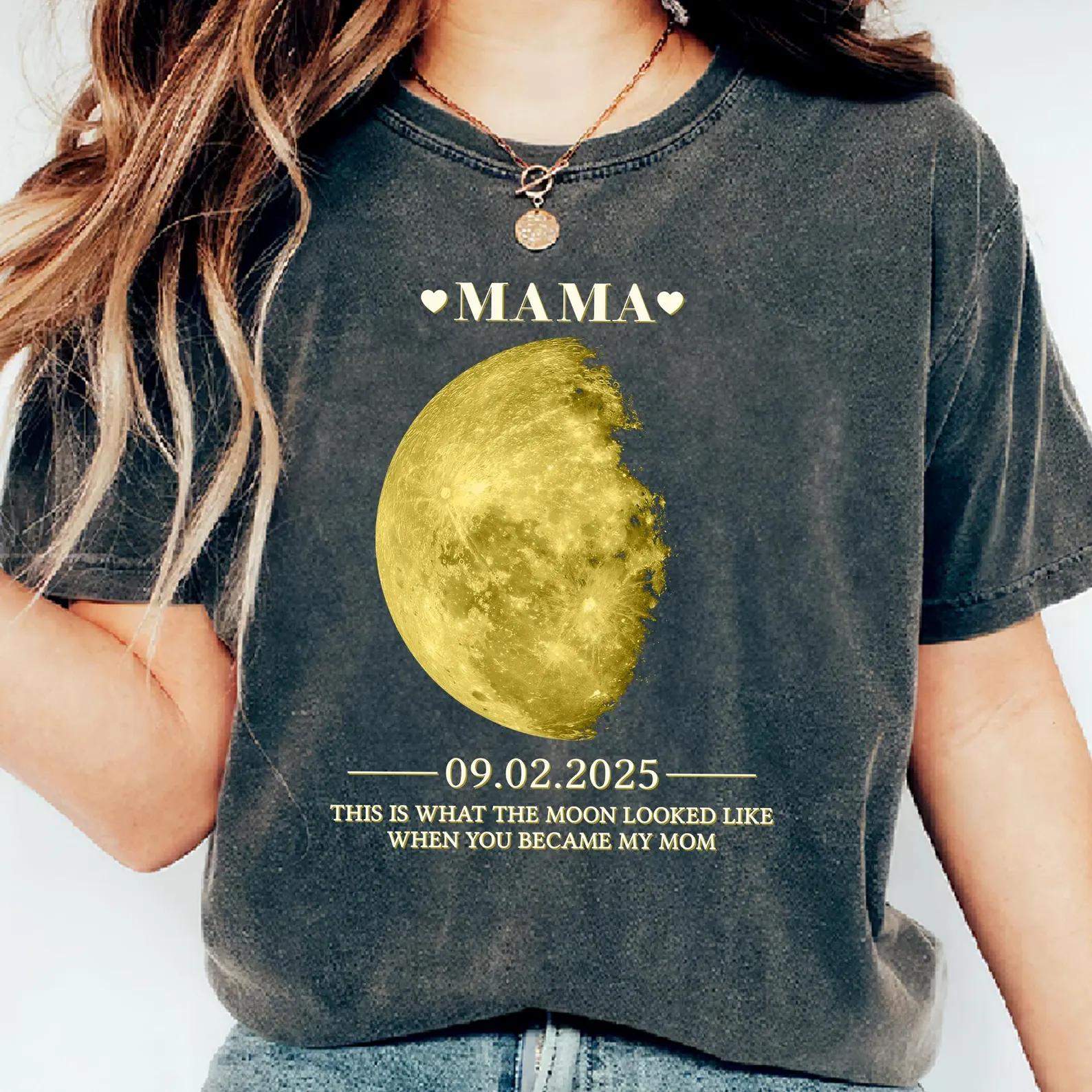 Tricou personalizat cu fazele lunii pentru mama [2]
