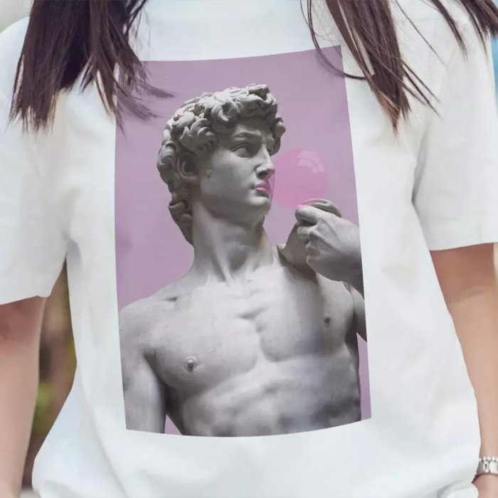 Tricou personalizat cu David de Michelangelo – operă de artă clasică reinterpretată în stil modern [3]