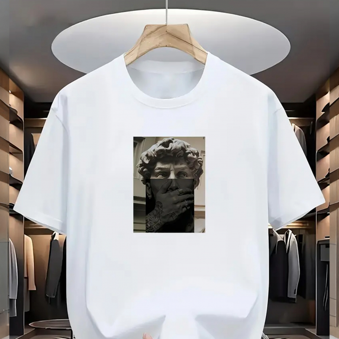 Tricou personalizat cu David de Michelangelo – operă de artă clasică reinterpretată în stil modern [1]