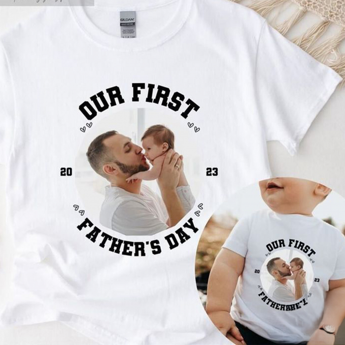Tricou personalizat cu poze și text pentru tată [7]