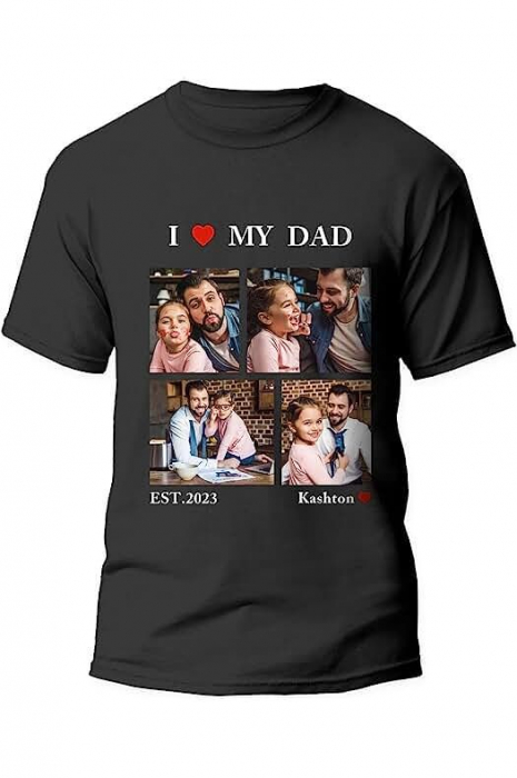 Tricou personalizat cu poze și text pentru tată [5]