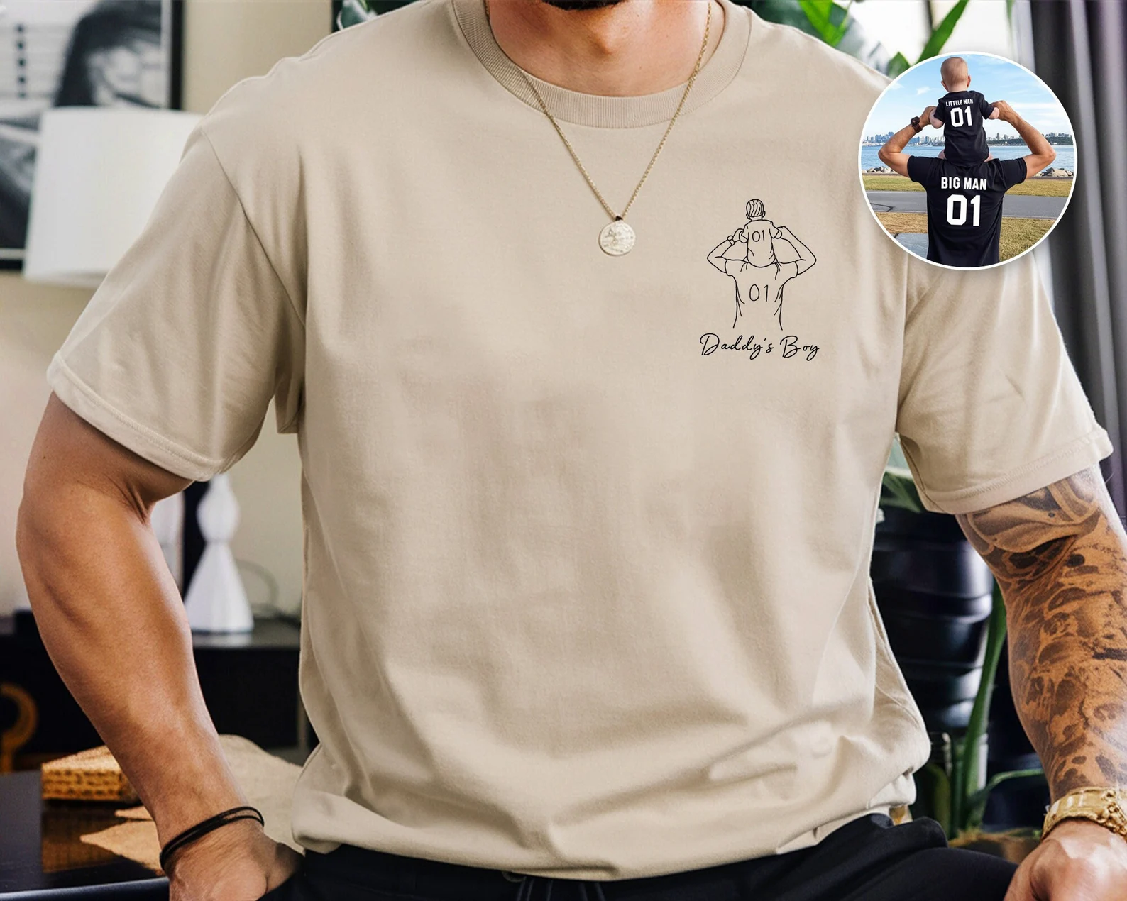 Tricou personalizat cu schiță din poză – stil minimalist [4]