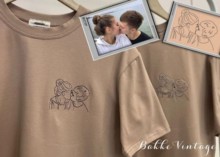 Tricou personalizat cu schiță din poză – stil minimalist [3]
