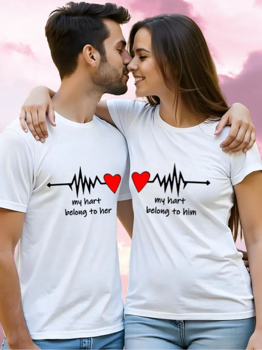 Tricou personalizat pentru cupluri – model romantic cu mesaje și design creativ [3]