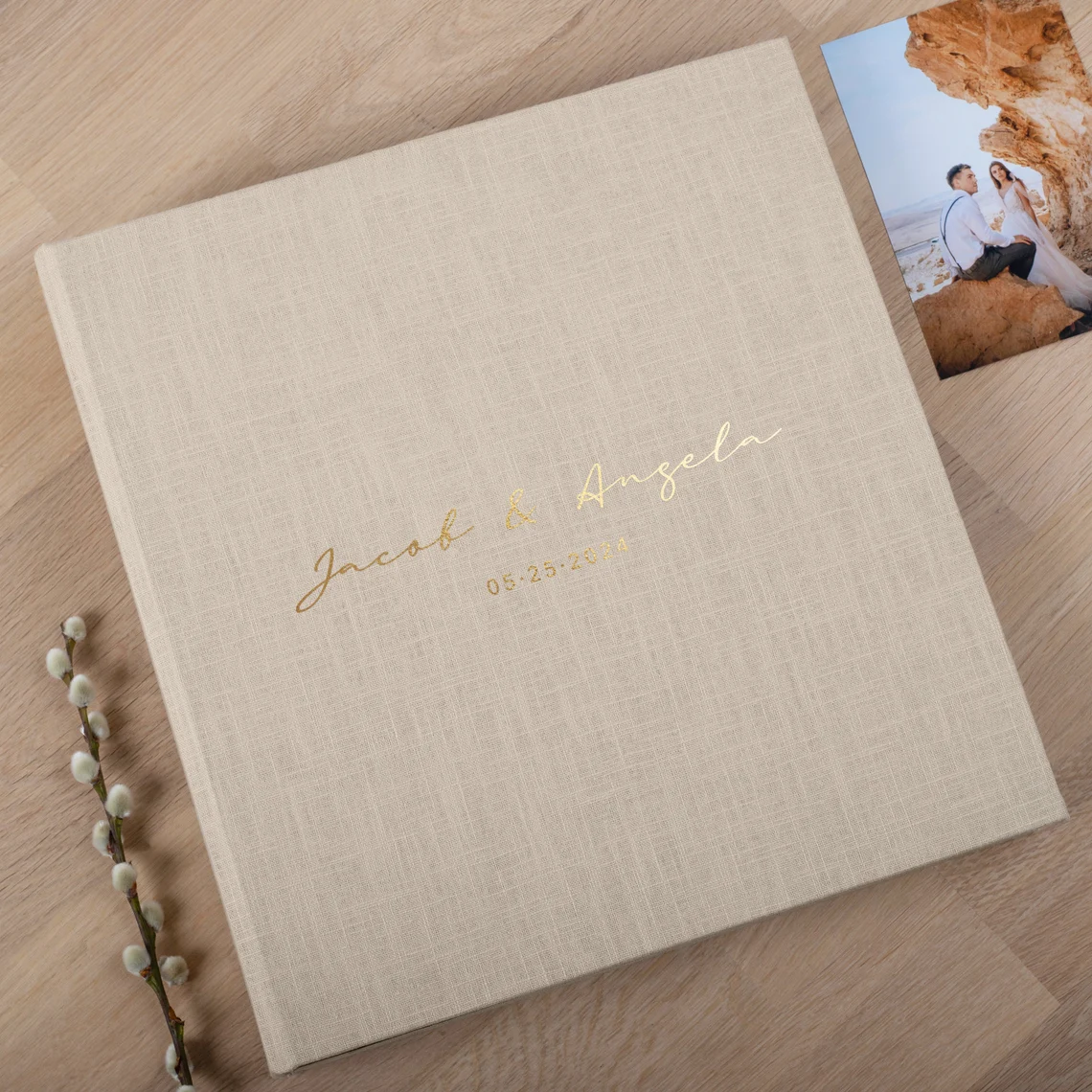 Albume foto - Album foto elegant cu copertă din pânză – Cadou pentru momente speciale