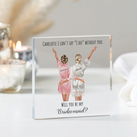 Cristale Personalizate Bridesmaid – Cadou Elegant Nuntă | Intaglio.ro [2]