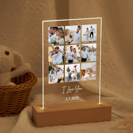 Lampa LED personalizată cu colaj de poze [2]