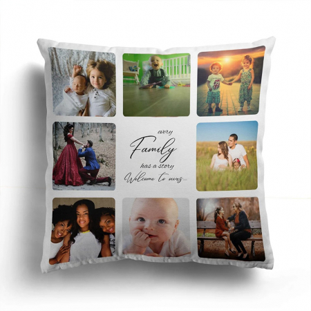 Perne personalizate - Pernă personalizată cu poze de familie