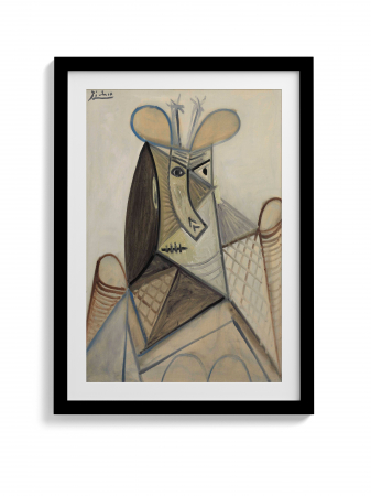 Pablo Picasso - Reproducere abstractă a lui Picasso, "Buste de femme au chapeau"