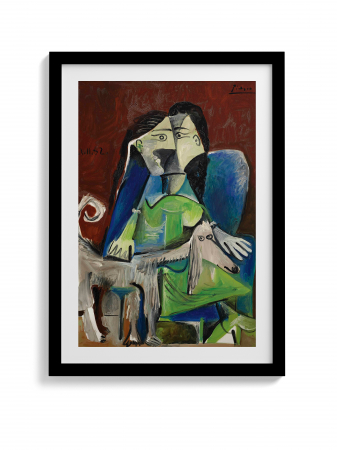 Pablo Picasso - Poster Femme au chien , Pablo Picasso
