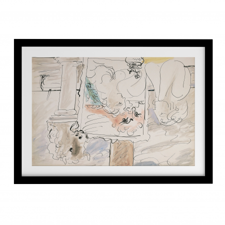 Pablo Picasso - Tablou abstract Picasso - Beauty and the Beast pe canvas.