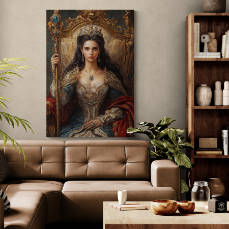 Tablou Personalizat – Transformare în Regină cu Sceptru Regal [1]