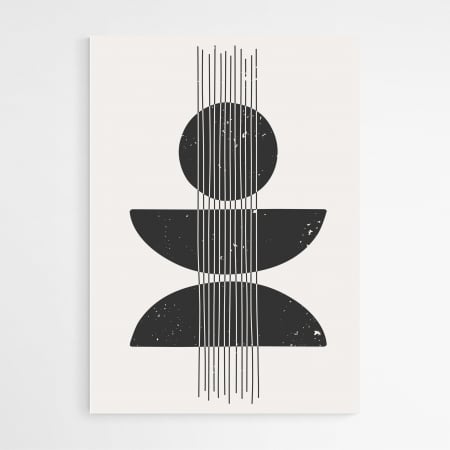 Set 3 tablouri Abstracte, print pe hartie foto Fine Art, Intaglio, postere moderne minimaliste, Alb Negru, pentru libing, birou, hol [2]