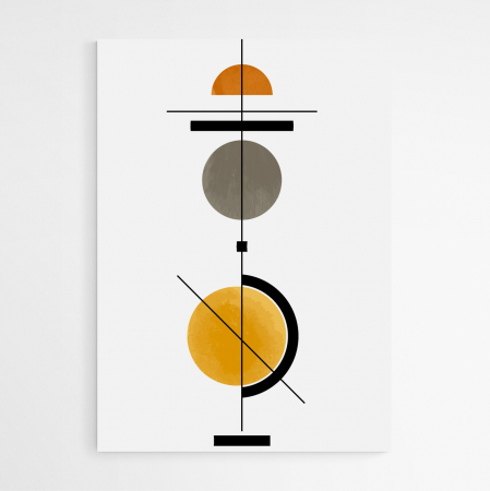 Set 3 tablouri, Intaglio, Stil Abstracte, print pe hartie foto Fine Art, postere minimaliste, Figuri geometrice, color, pentru living [4]